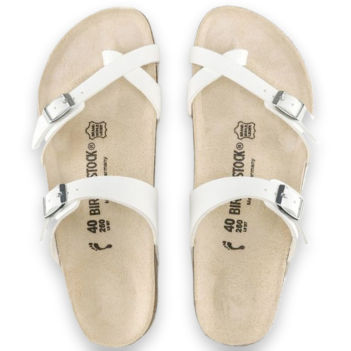 Birkenstock Mayari sandalo infradito donna in Birko-Flor — vista dall'alto