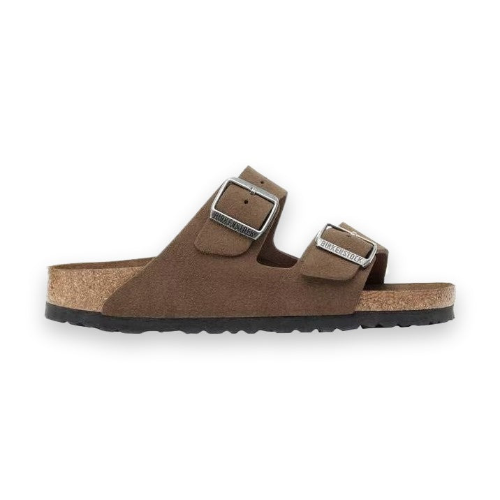 Texture vellutata della pelle scamosciata naturale Birkenstock Arizona Soft Footbed