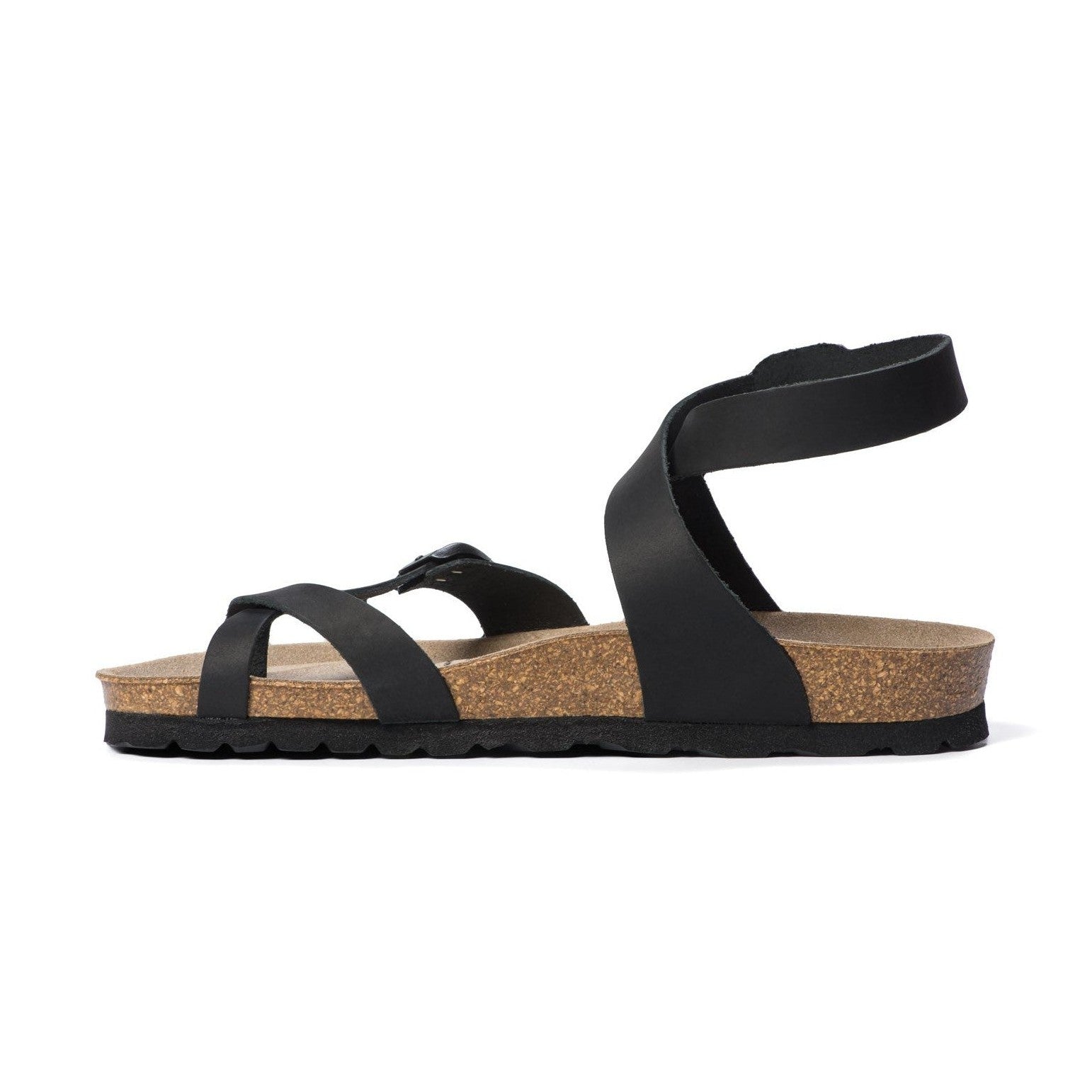 CH06 Sandalo infradito con fascia incrociata allacciata alla caviglia da donna NATUNED