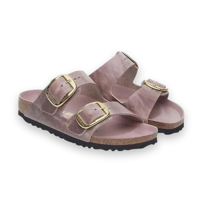 Birkenstock Arizona Big Buckle Donna Sandalo in Pelle Oliata — dettaglio della tomaia