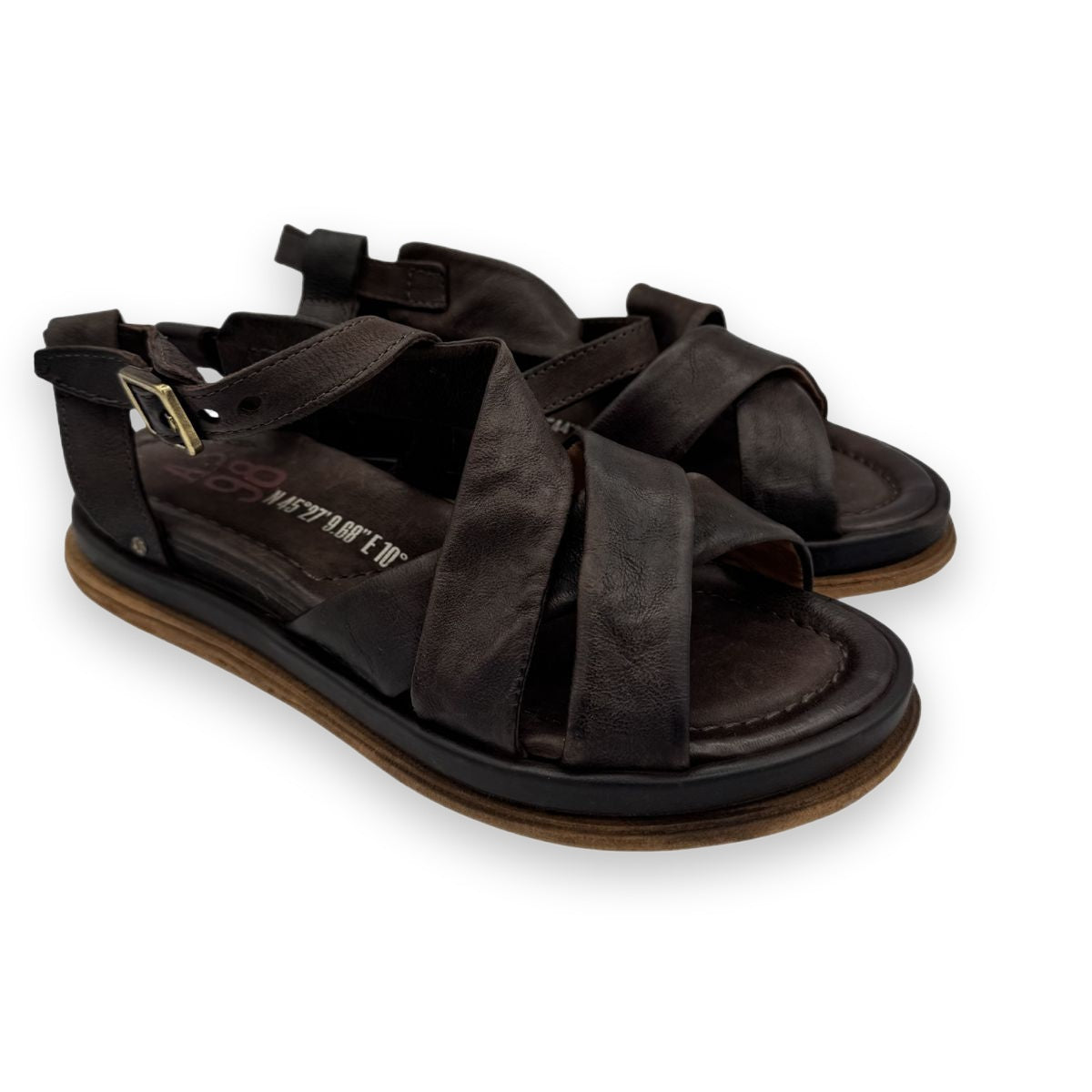 A.S.98 SPOON sandalo donna in pelle - vista tacco basso