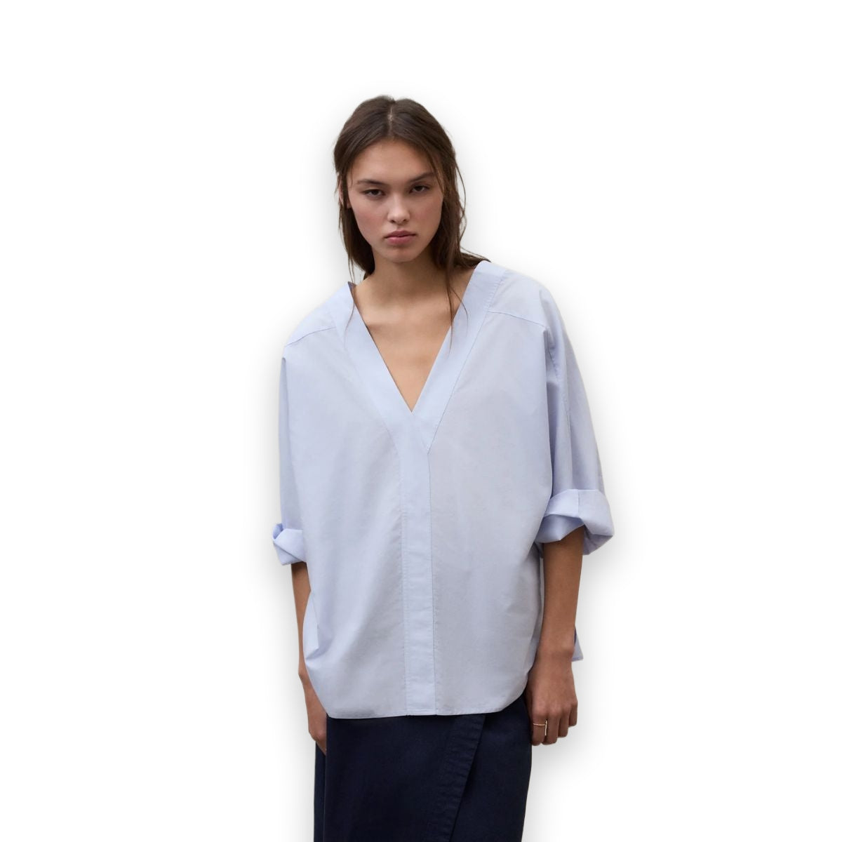 Ecoalf Pia camicia donna in materiali sostenibili — vista laterale