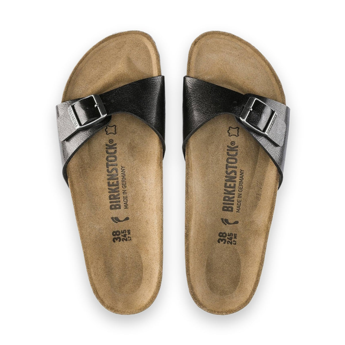 Sandalo Birkenstock Madrid donna plantare anatomico in sughero vista dall'alto