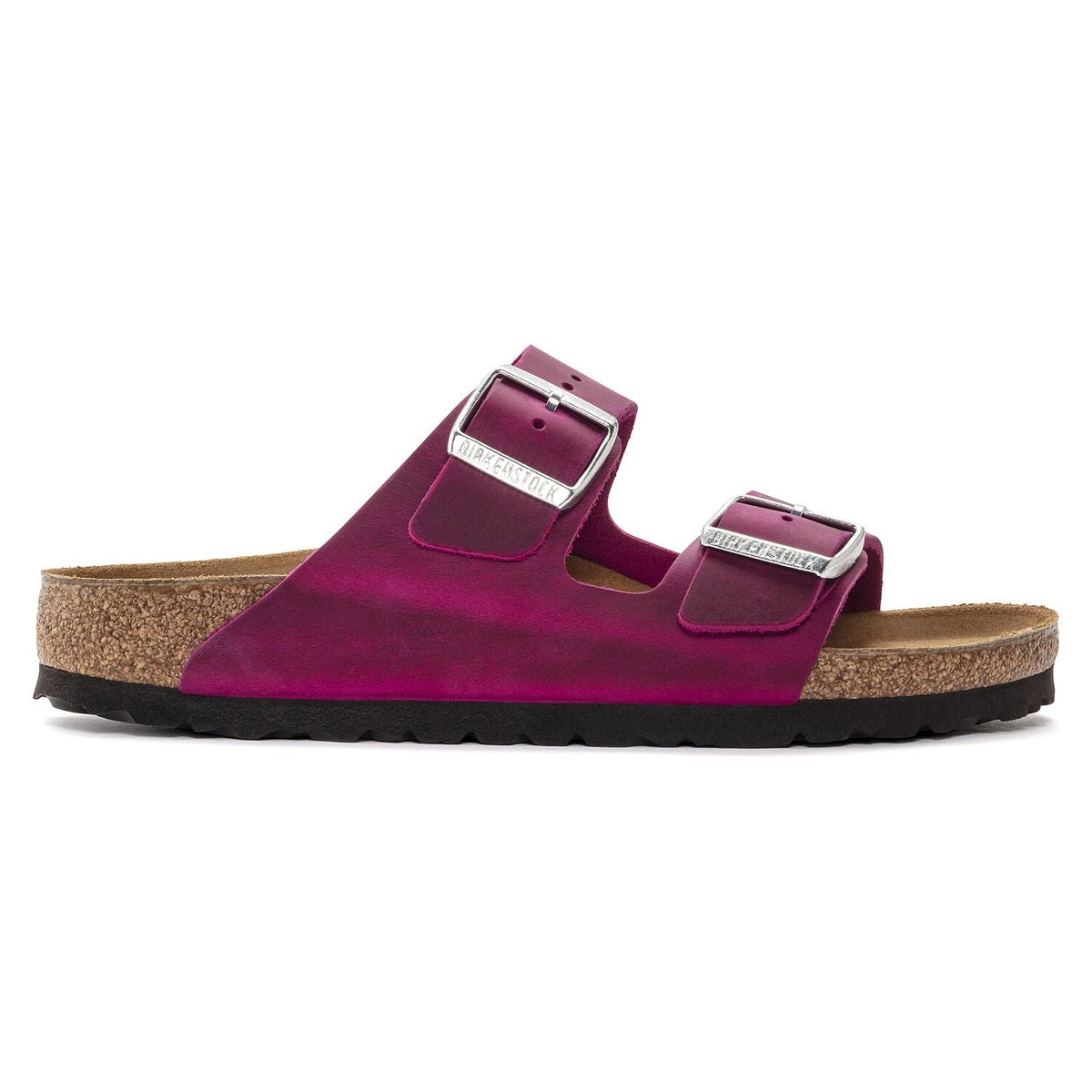Cuciture aperte artigianali su pelle nabuk oliata Birkenstock Arizona donna