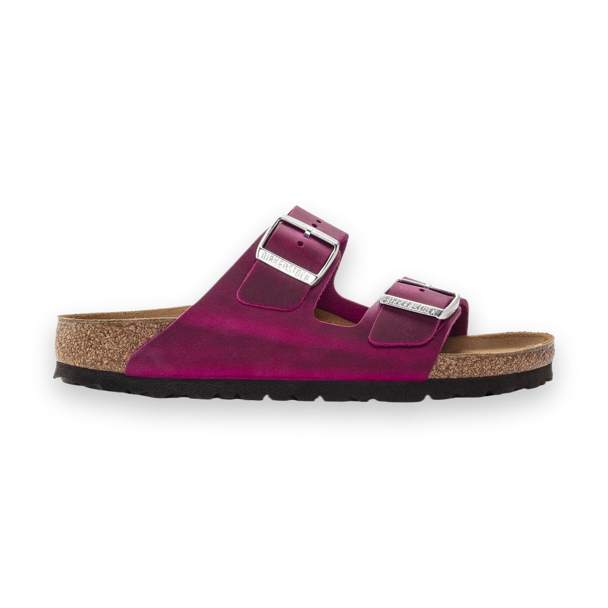 Cuciture aperte artigianali su pelle nabuk oliata Birkenstock Arizona donna