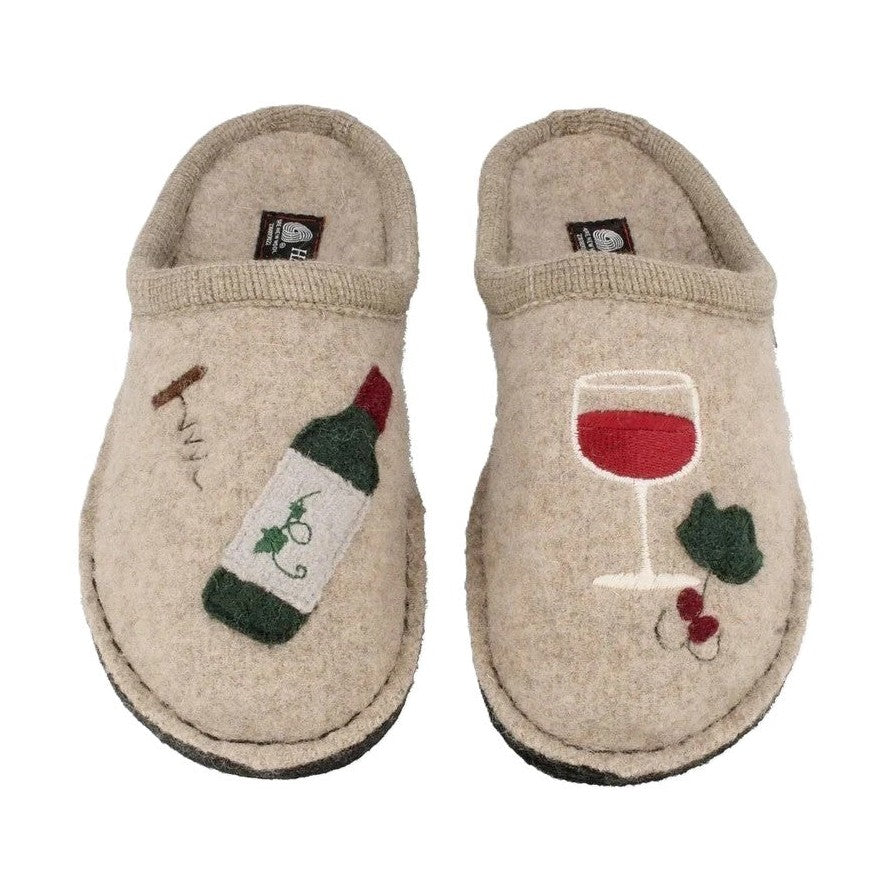 Haflinger Wine Time Unisex Sabot In Lana Cotta