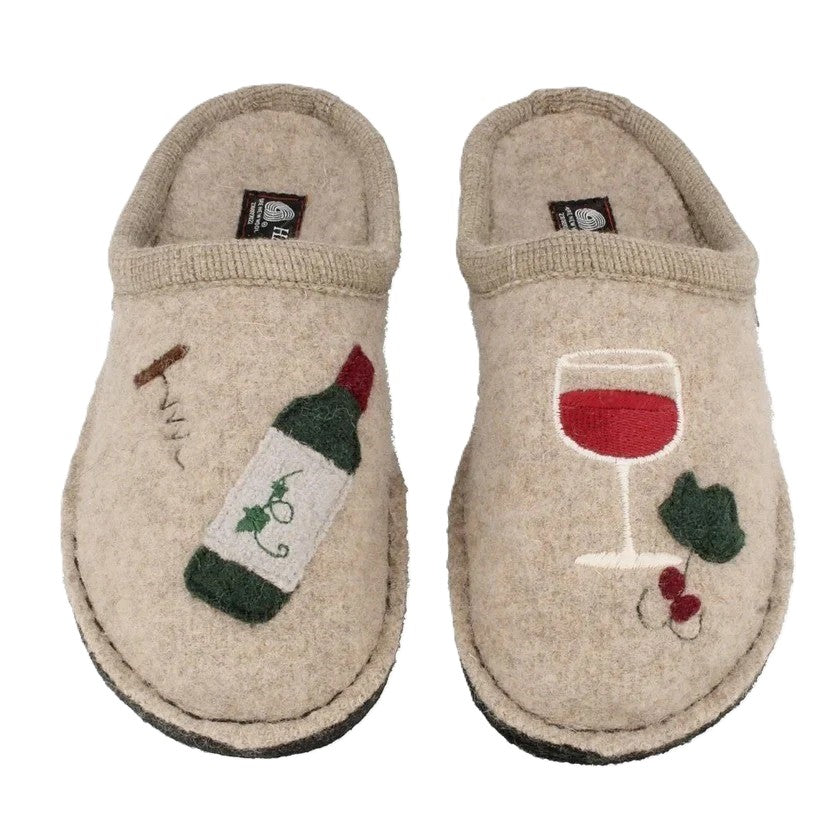 Haflinger Wine Time Unisex Sabot In Lana Cotta