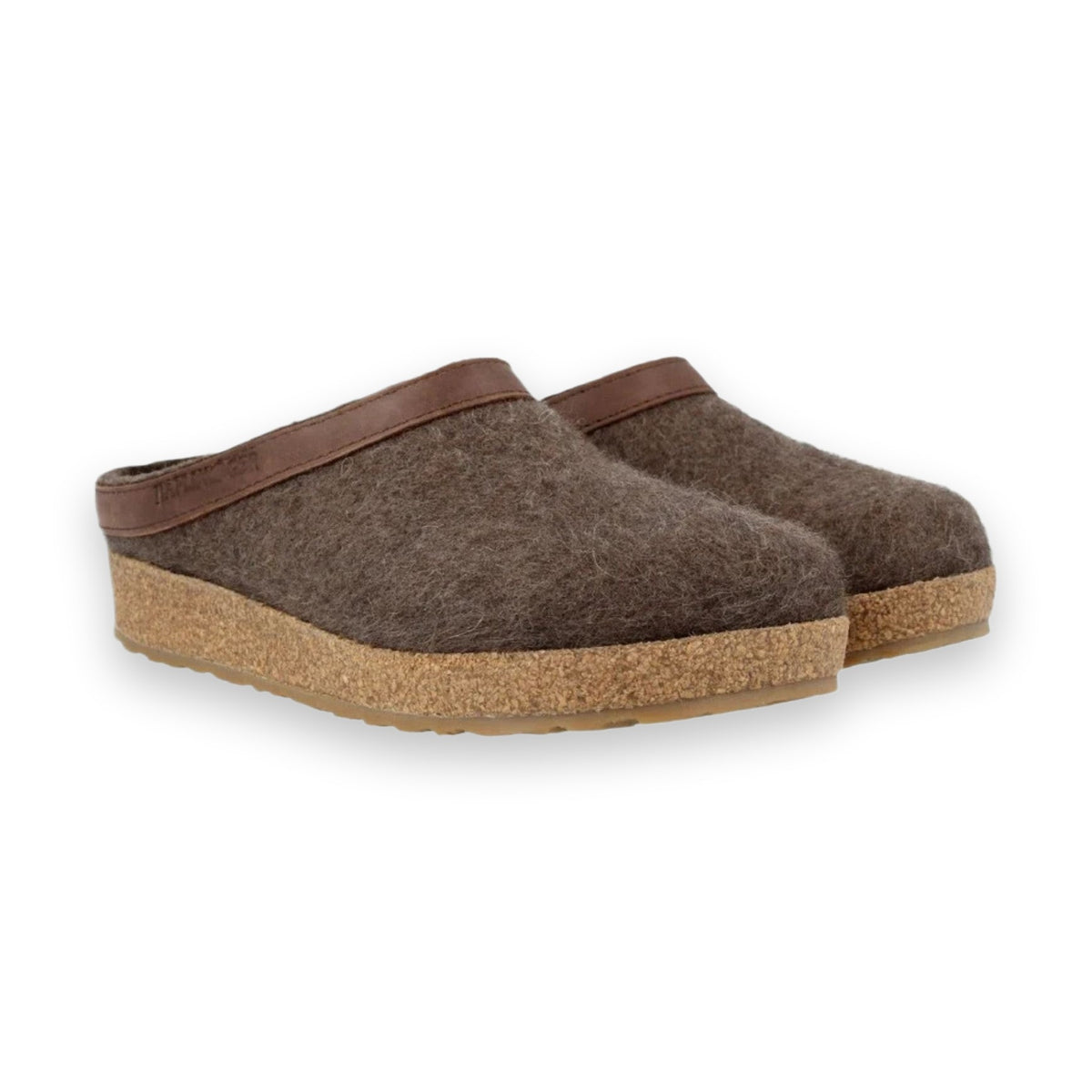 Haflinger Torben sabot unisex in feltro di lana — dettaglio suola