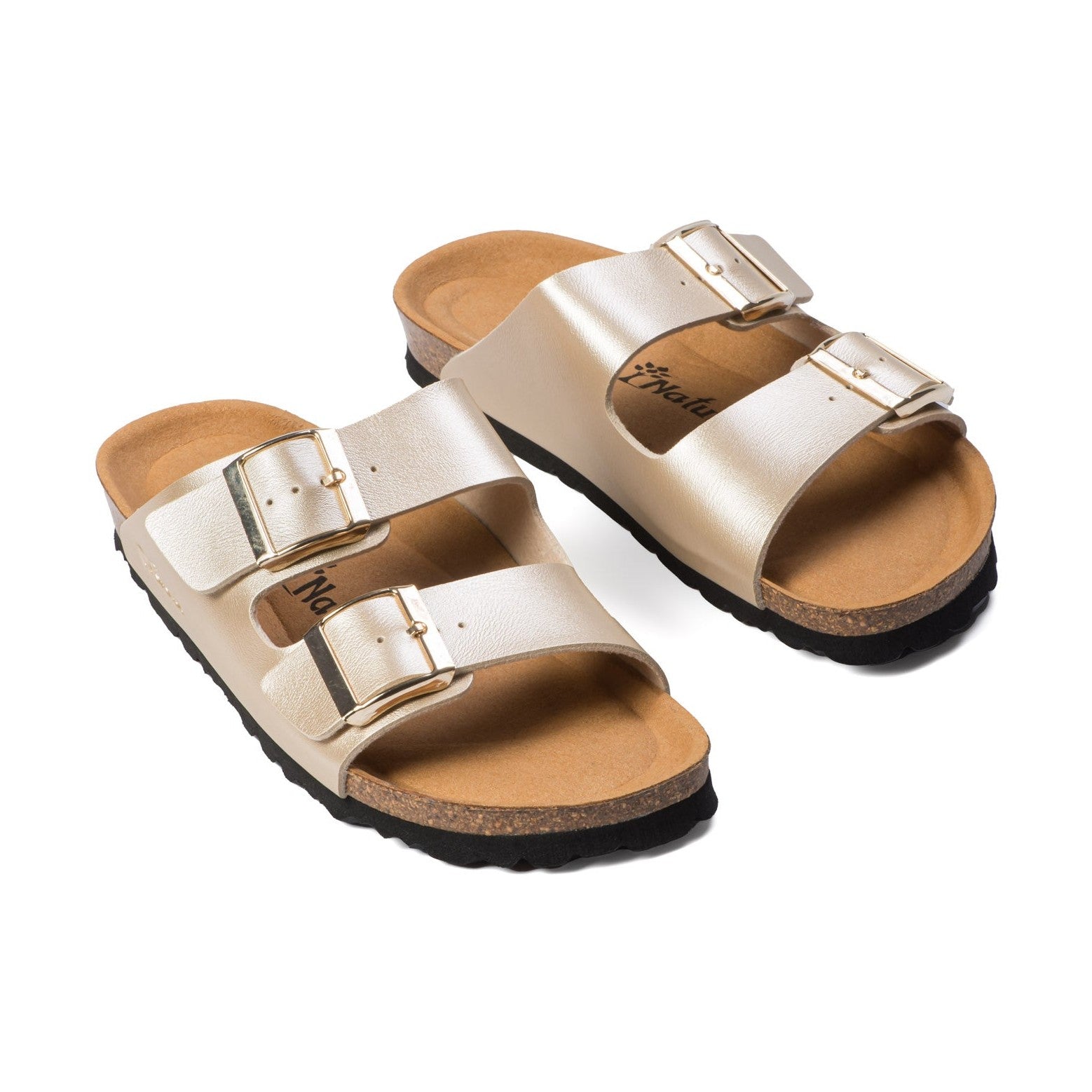 CH05 MICROFASER - Sandalo a due fasce in microfibra con cinturino regolabile da donna NATUNED