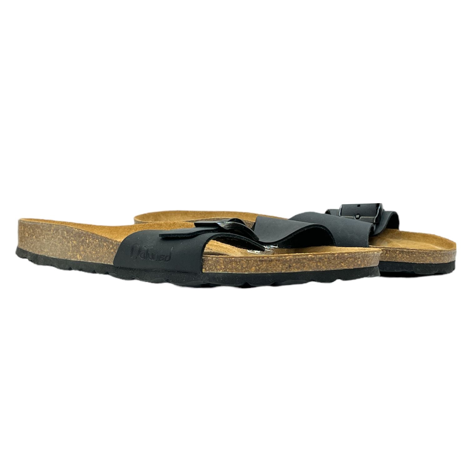 CH17-CUOIO Sandalo a fascia larga da donna e da uomo NATUNED con fibbia regolabile plantare in lattice anatomico comfort