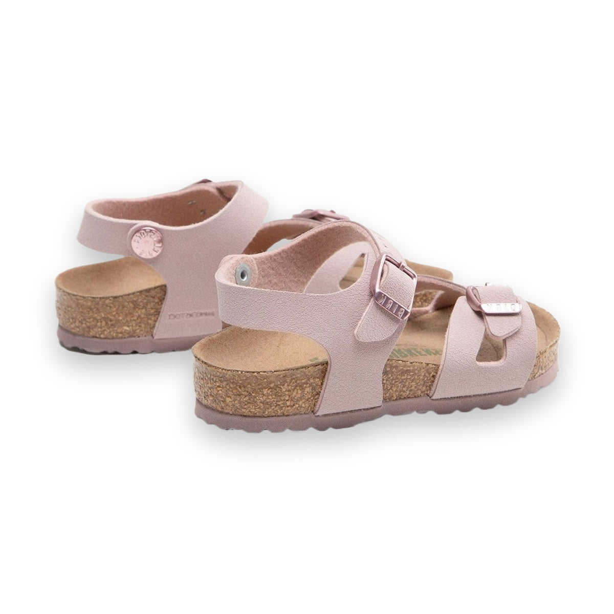 Coppia sandali Birkenstock Rio Kids bambina microfibra fantasie scintillanti Made in Germany