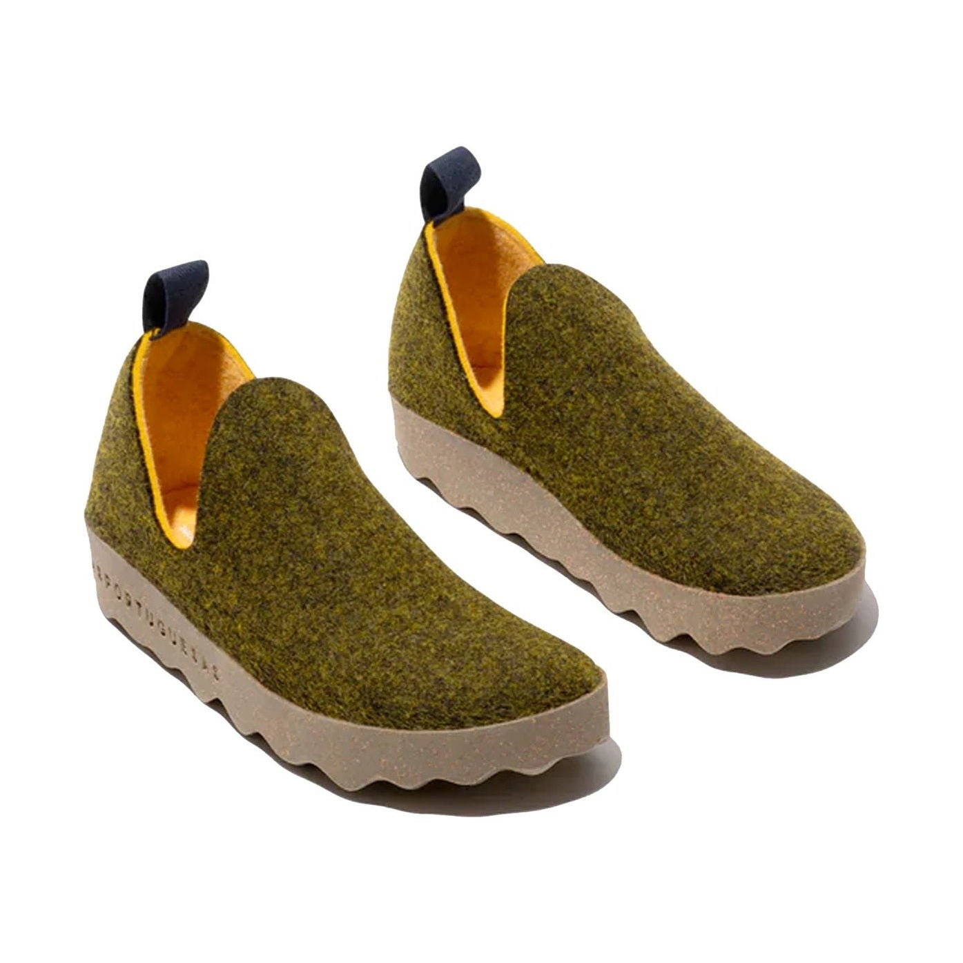 Asportuguesas City Double scarpa slip-on unisex in lana cotta — dettaglio cucitura tomaia
