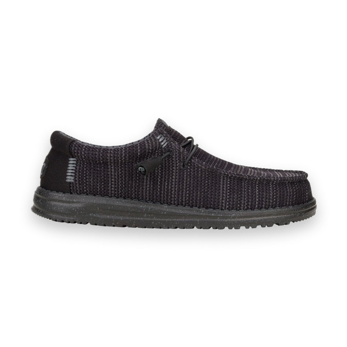 HeyDude Wally Stretch Sox mocassino uomo in tessuto — vista laterale