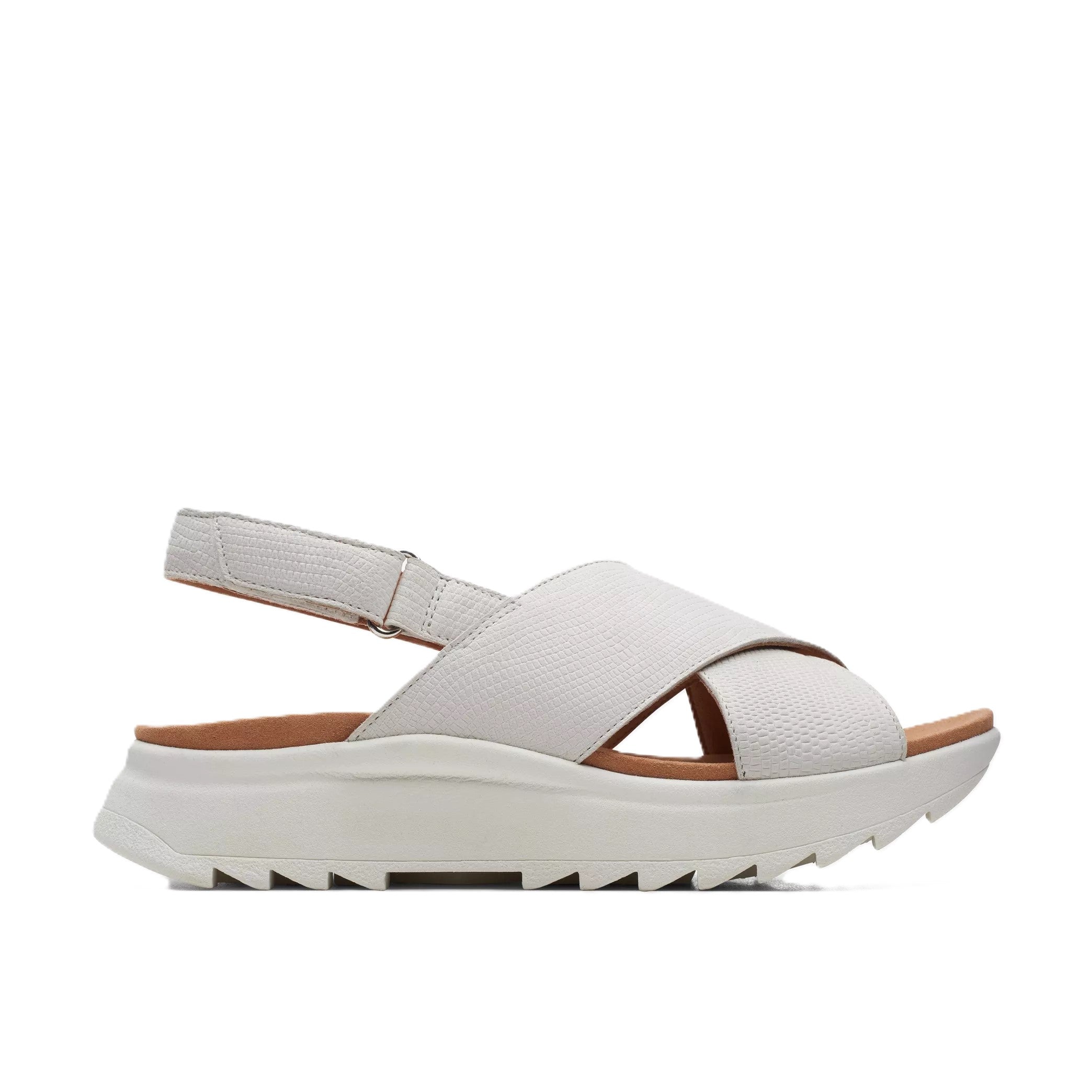 Clarks Dash Lite Wish Donna Sandalo Zeppa In Pelle