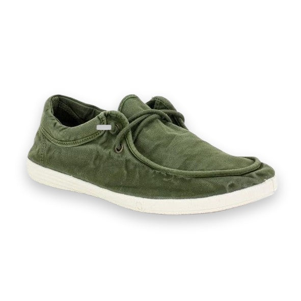 Natural World Old Wallabi slip-on uomo in cotone organico — vista posteriore