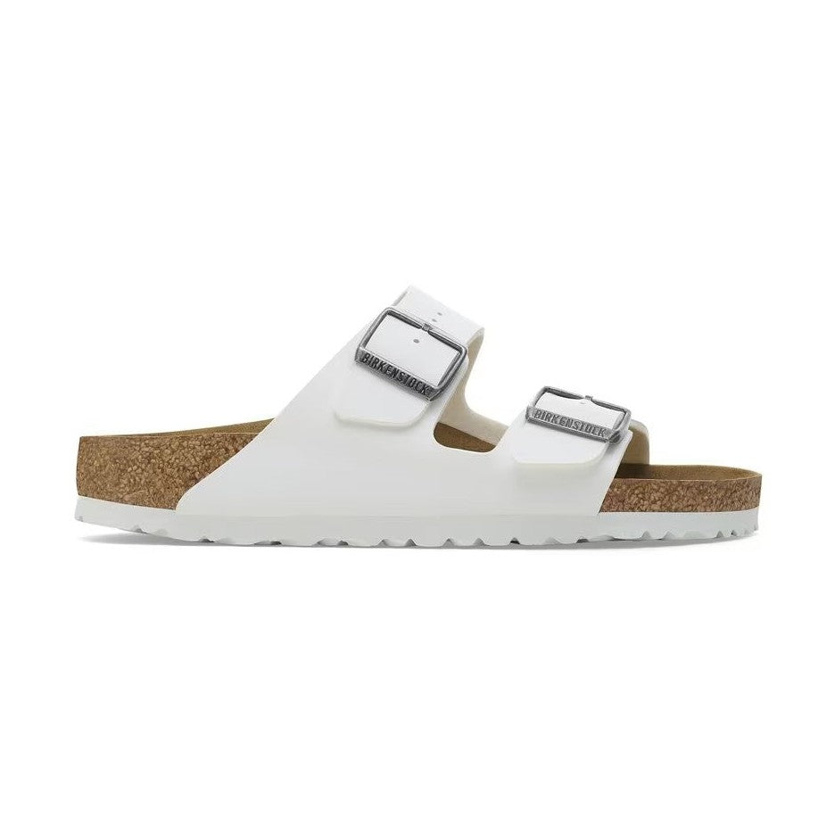 Vista posteriore della sede del tallone profonda del sandalo Birkenstock Arizona Donna per una stabilità ottimale.