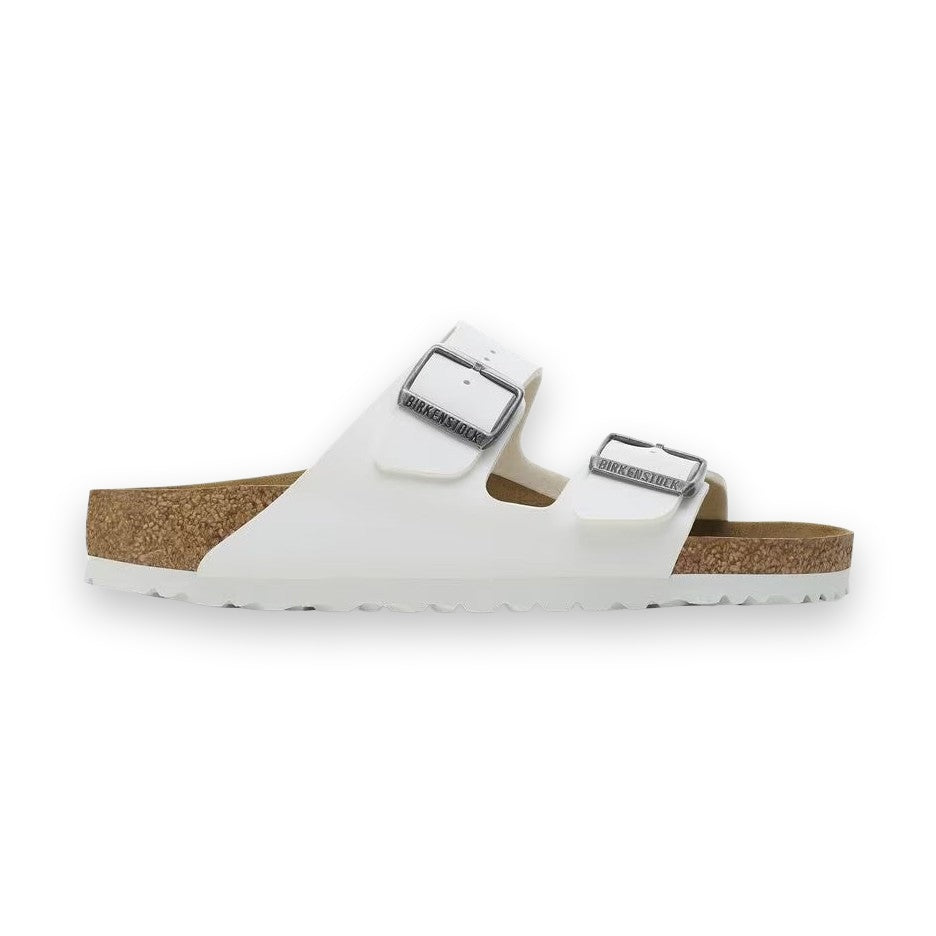 Vista posteriore della sede del tallone profonda del sandalo Birkenstock Arizona Donna per una stabilità ottimale.