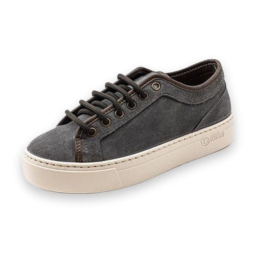 Natural World Boston sneaker donna in pelle scamosciata — vista frontale