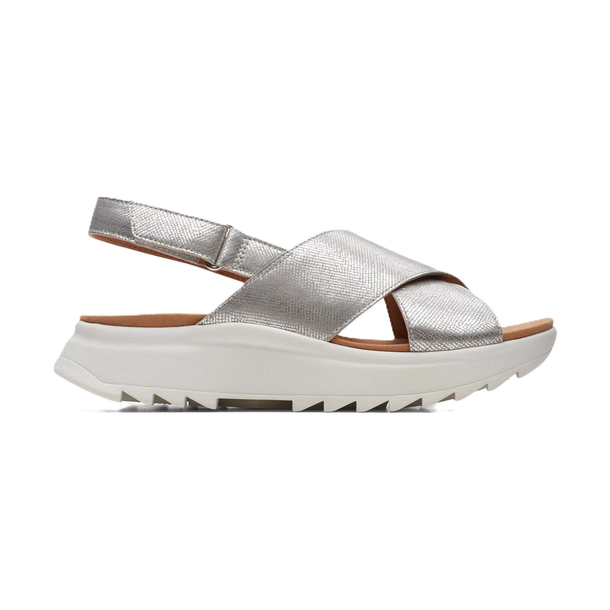 Clarks Dash Lite Wish Donna Sandalo Zeppa In Pelle