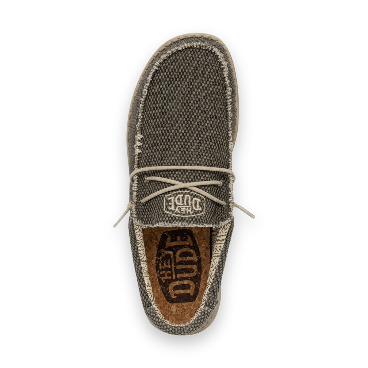 HeyDude Wally Braided mocassino uomo in tela — dettaglio suola