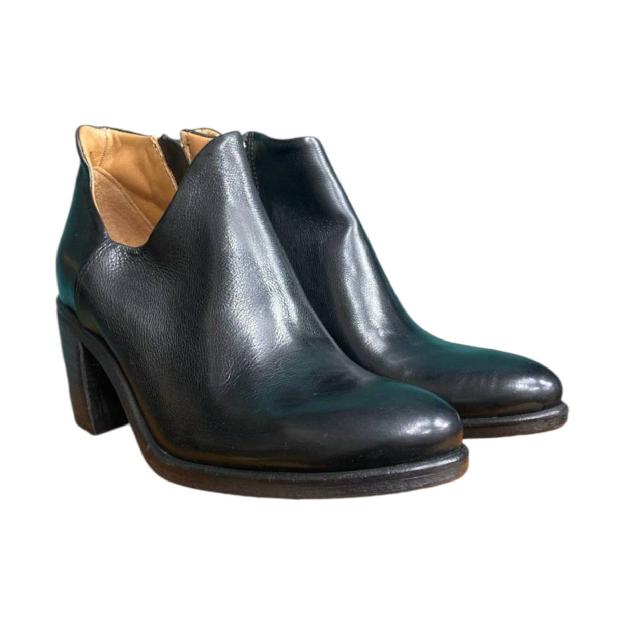 A.S.98 Rolly Donna Stivaletto In Pelle Artigianale Vintage