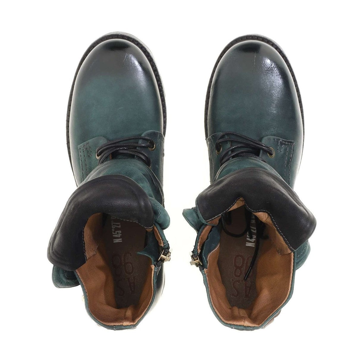 A.S.98 717204 stivaletto donna dettaglio lacci e fibbia