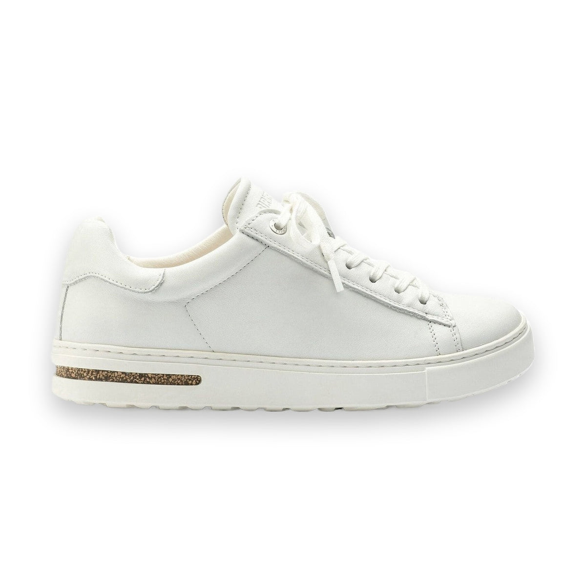 Sneaker Birkenstock Bend Low donna in pelle naturale bianca vista laterale