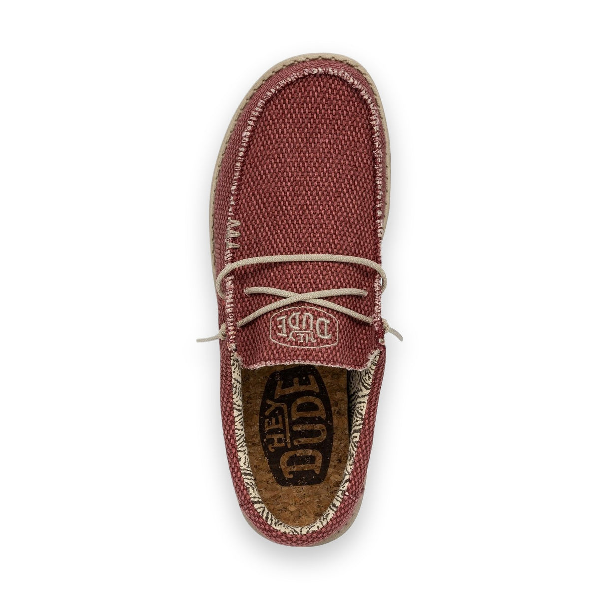 HeyDude Wally Braided mocassino uomo in tela — dettaglio soletta