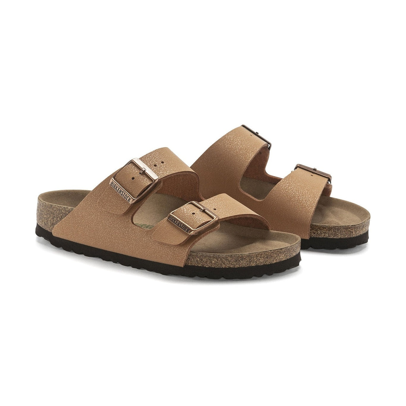 Birko-Flor Nubuck finitura opaca cruelty-free con fibbie metalliche regolabili Birkenstock Arizona Vegan