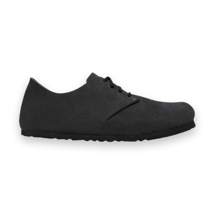 Birkenstock Maine Unisex Scarpa Stringata in Pelle Scamosciata — vista posteriore