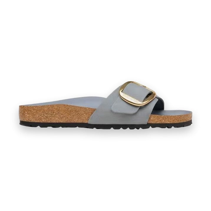 Coppia sandali Birkenstock Madrid Big Buckle donna pelle oliata Made in Germany