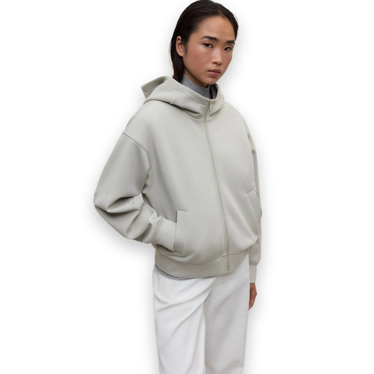 Ecoalf Arica felpa donna in cotone organico — vista laterale