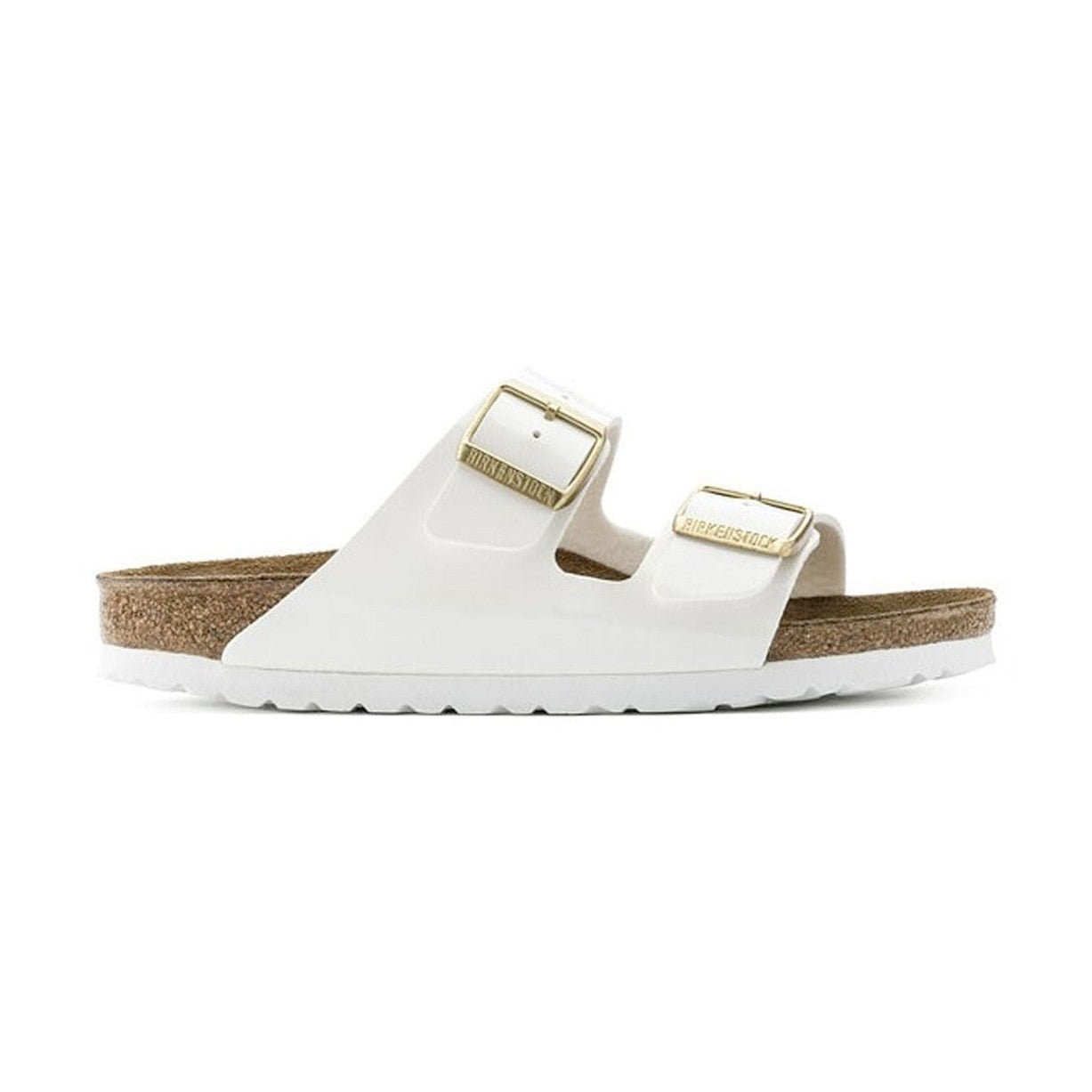 Particolare della tomaia in Birko-Flor con rivestimento interno morbido dei sandali Birkenstock Arizona.