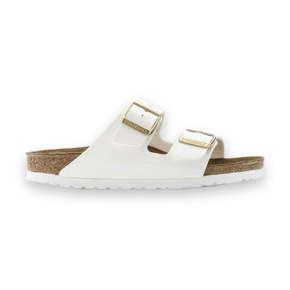 Particolare della tomaia in Birko-Flor con rivestimento interno morbido dei sandali Birkenstock Arizona.