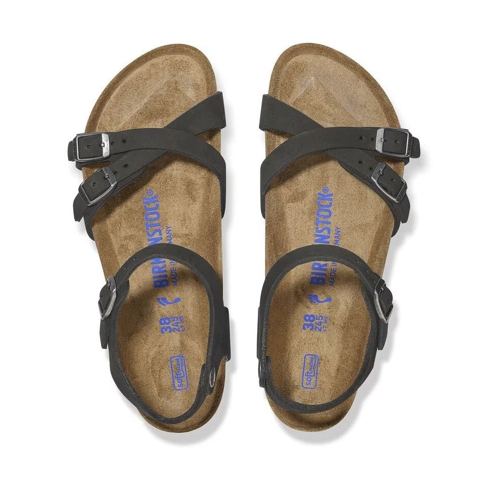 Pelle Nubuck morbida e suola EVA ammortizzante Birkenstock Kumba donna con plantare morbido