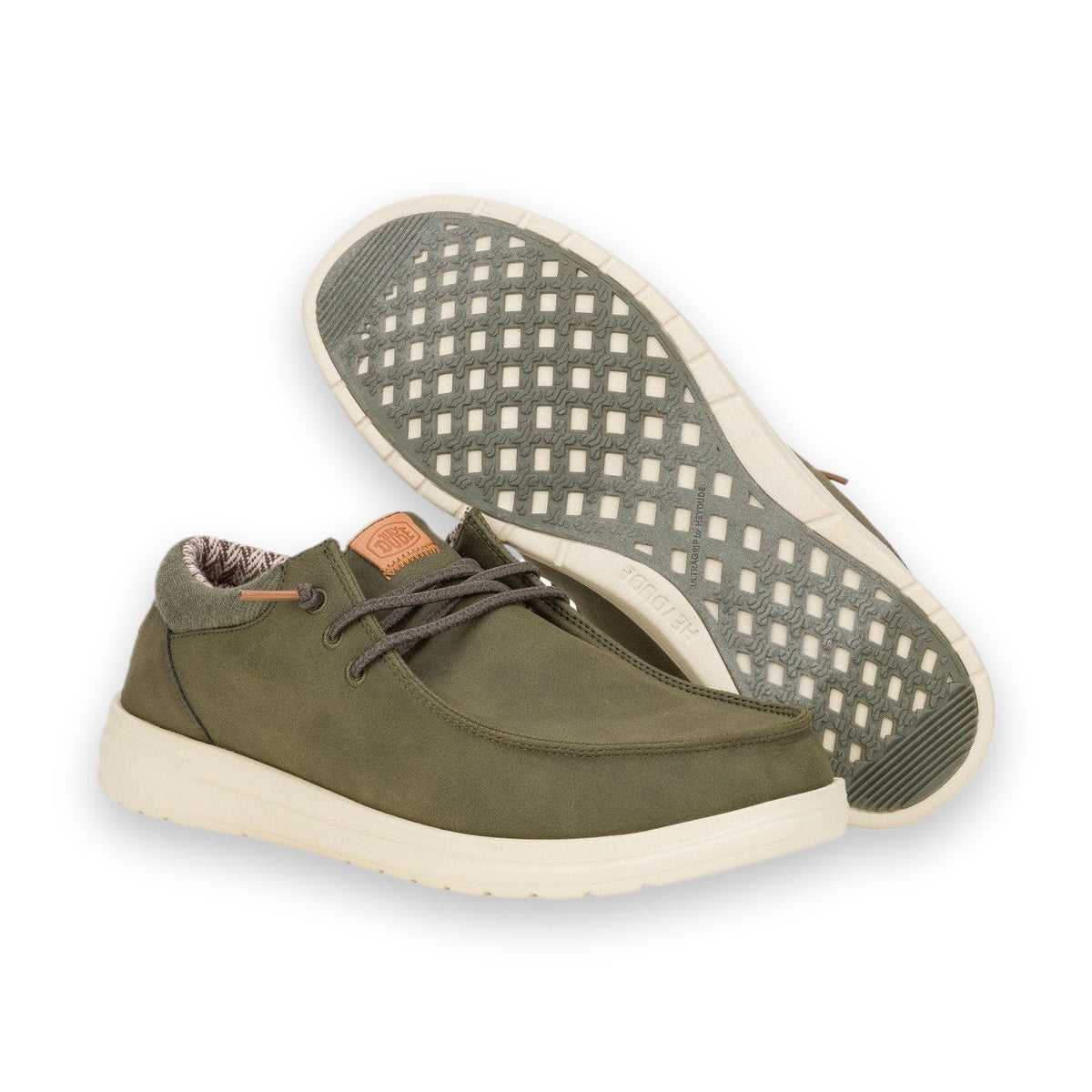 HeyDude Paul Classic mocassino uomo in nabuk similpelle — vista posteriore