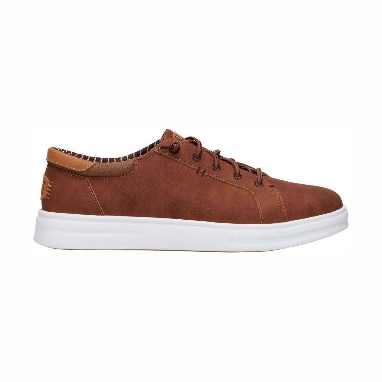 Sneaker da uomo HeyDude Paul Pro Classic in tomaia sintetica marrone scuro.