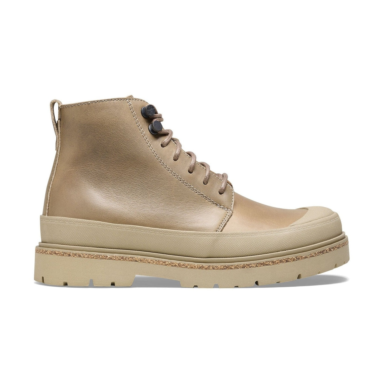 Stivaletto Birkenstock Prescott donna stringato in pelle naturale con parafango protettivo vista laterale