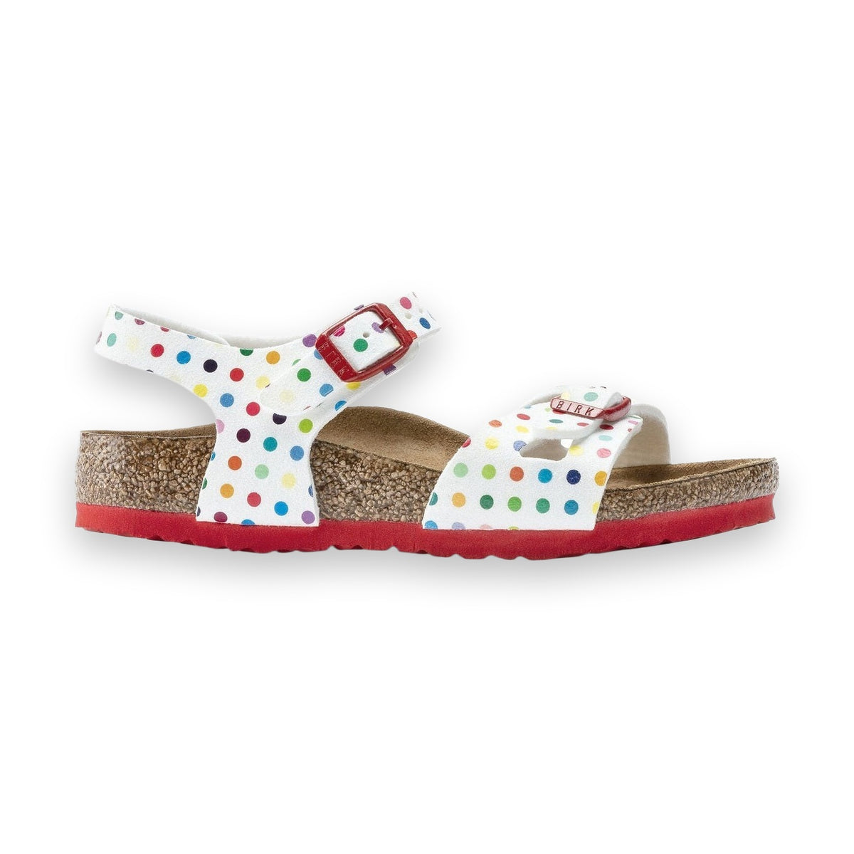 Dettaglio fantasia con riflessi metallici scintillanti Birkenstock Rio Kids bambina