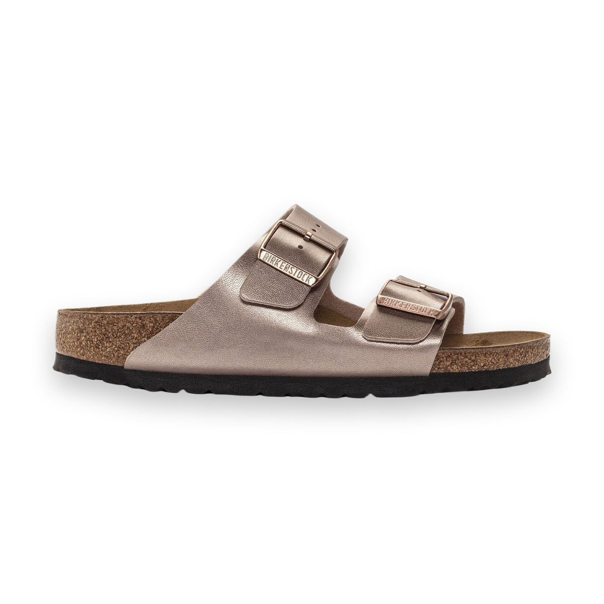 Calzata classica dei sandali Birkenstock Arizona Donna con sottopiede in pelle scamosciata traspirante.