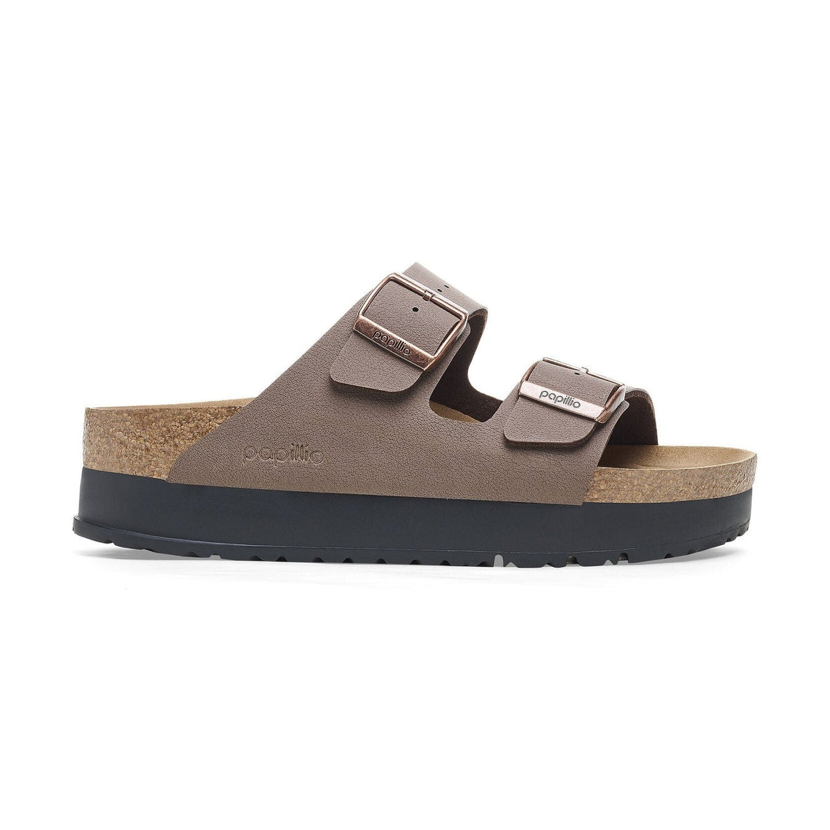 Birkenstock Arizona Papillio Flex Platform donna mocca vista laterale