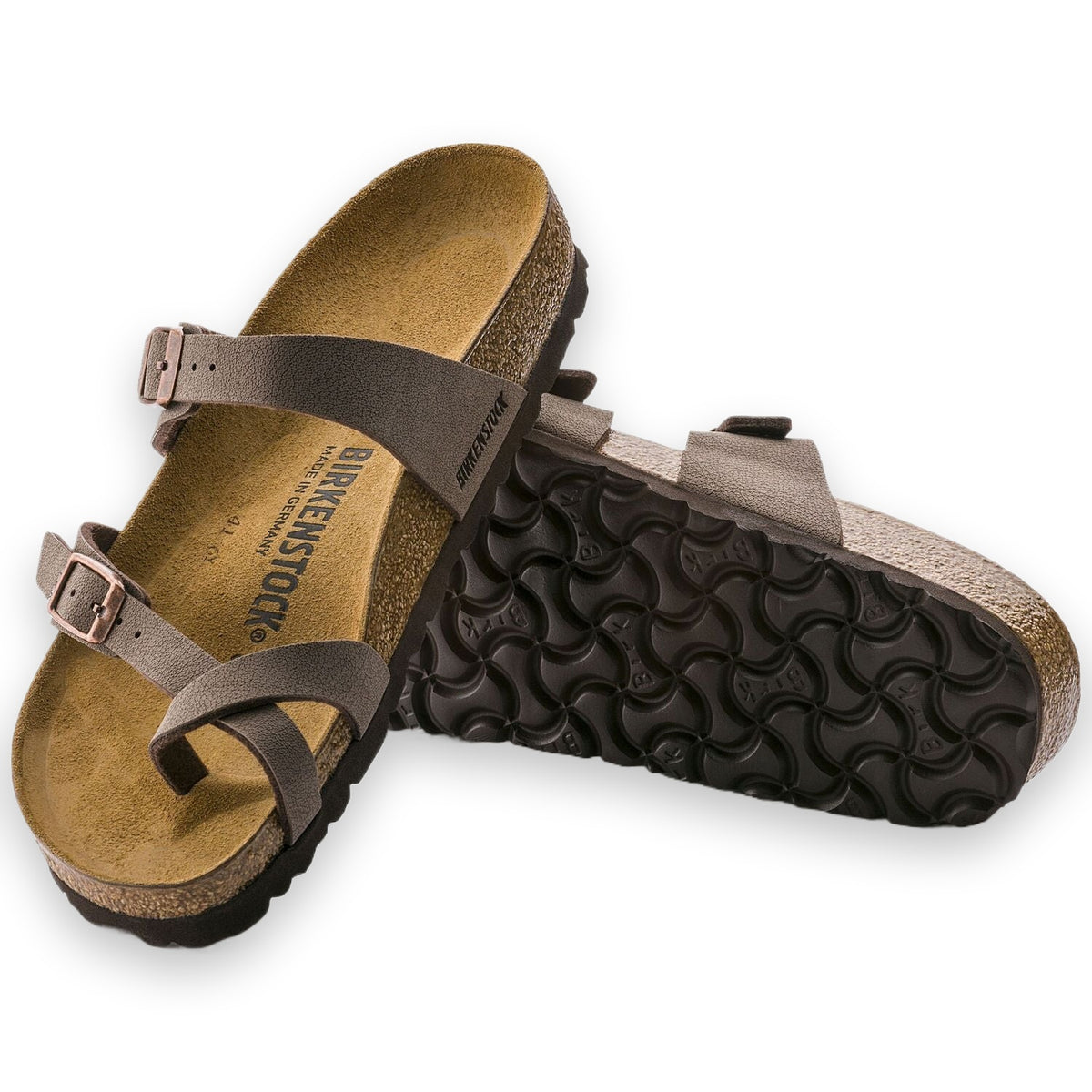 Birkenstock Mayari sandalo infradito unisex in Birko-Flor — vista dall'alto