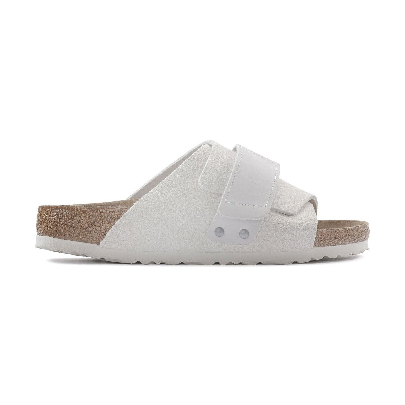 Sandalo Birkenstock Kyoto donna in pelle scamosciata e nabuk con chiusura regolabile vista laterale