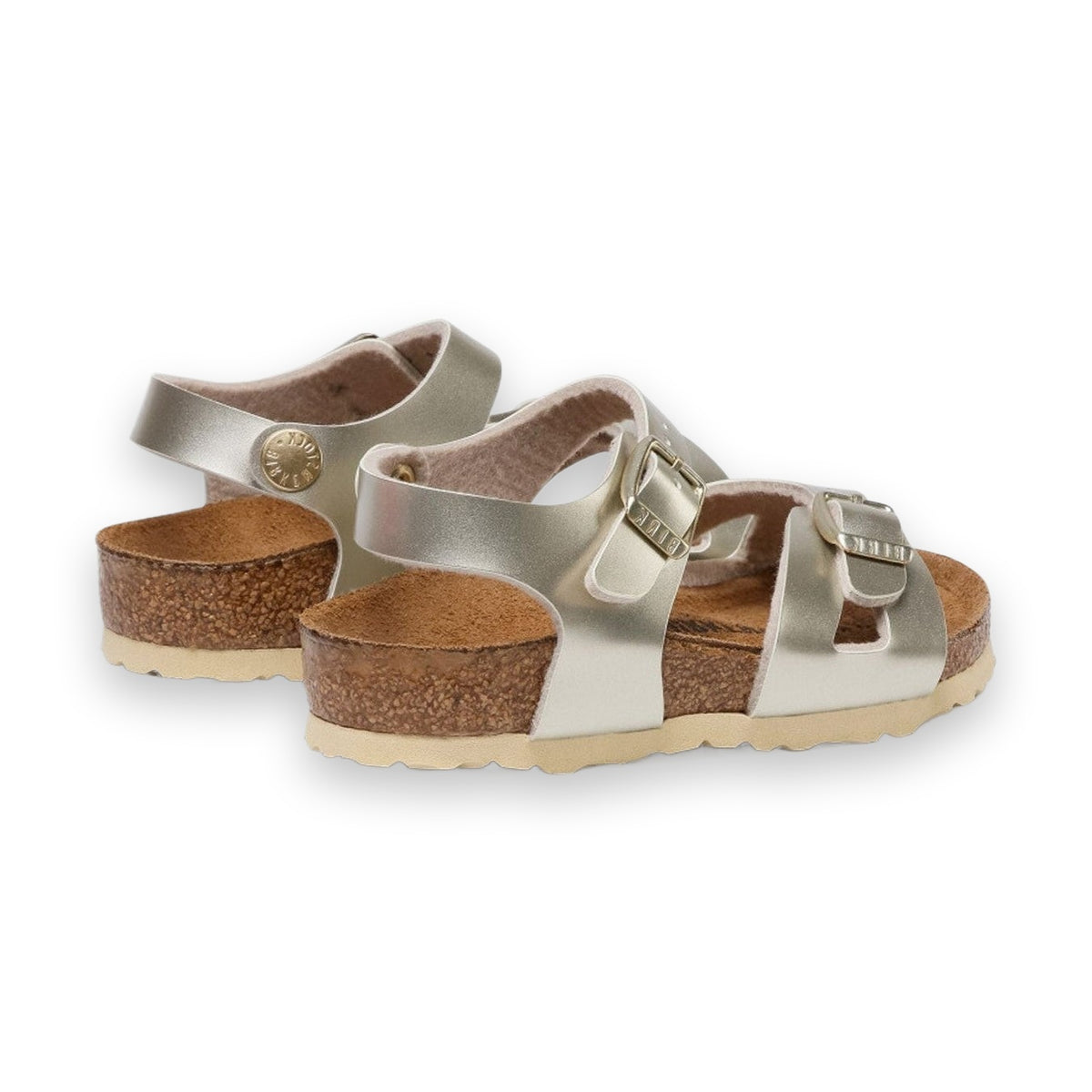 Coppia sandali Birkenstock Rio Kids bambina Birko-Flor Metallic design sportivo elegante