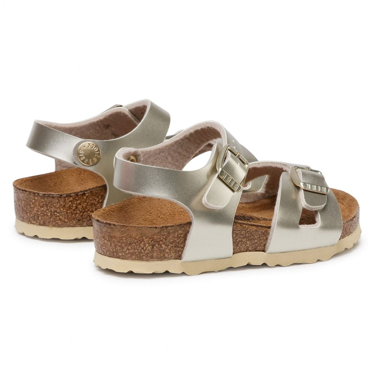 Coppia sandali Birkenstock Rio Kids bambina Birko-Flor Metallic design sportivo elegante