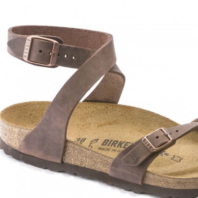 YARA (PELLE) - Sandalo da donna infradito con fascia incrociata alla caviglia BIRKENSTOCK modello in vendita su Naturalshoes.it