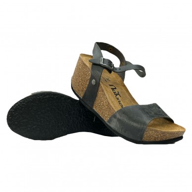 NATUNED Wide-leg sandal with adjustable strap and woman's wedge art. CH10 shopping online Naturalshoes.it