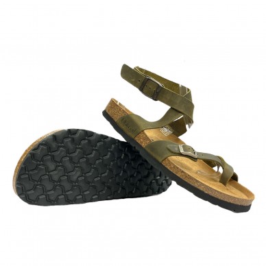 NATUNED Flip-Flop-Sandalen mit knöchelgekreuzter Cross-Band und verstellbaren Trägern für Damen art. CH06 in vendita su Naturalshoes.it