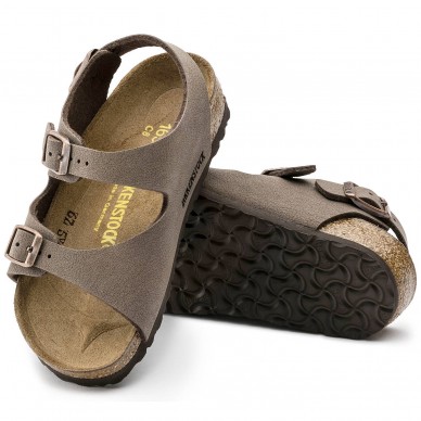 ROMA (BIRKO-FLOR KIDS) - Sandalo da bambino BIRKENSTOCK con due fasce e cinturini regolabili in vendita su Naturalshoes.it