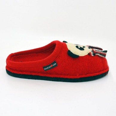 HAFLINGER women's slipper in boiled wool - PANDA shopping online Naturalshoes.it